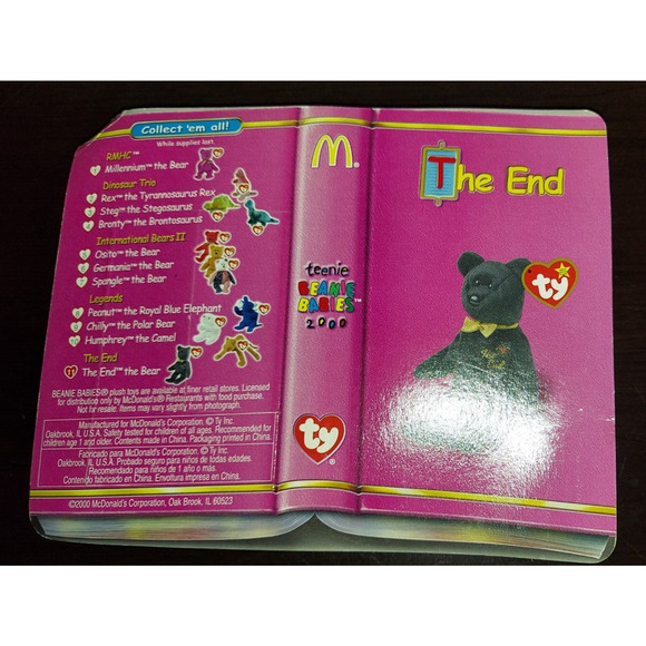 McDonald's Ty Teenie Beanie Babies RHMC Millennium 2000 + THE END SET OF 2 BEARS - Picture 6 of 6